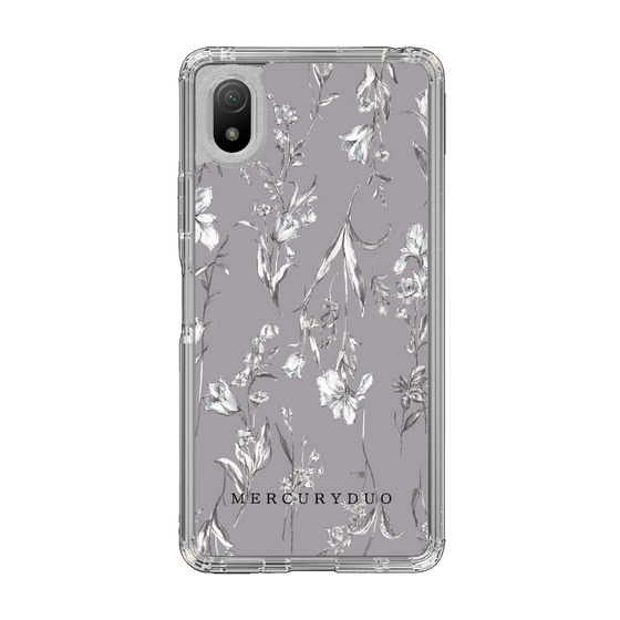 Slim Protection Case［ MERCURYDUO - BotanicalFlower - Grey ］