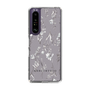 Slim Protection Case［ MERCURYDUO - BotanicalFlower - Grey ］