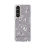 Slim Protection Case［ MERCURYDUO - BotanicalFlower - Grey ］