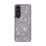 Slim Protection Case［ MERCURYDUO - BotanicalFlower - Grey ］