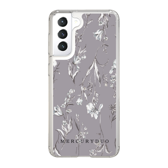 Slim Protection Case［ MERCURYDUO - BotanicalFlower - Grey ］