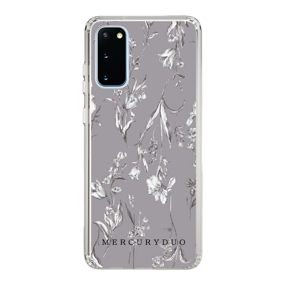 Slim Protection Case［ MERCURYDUO - BotanicalFlower - Grey ］