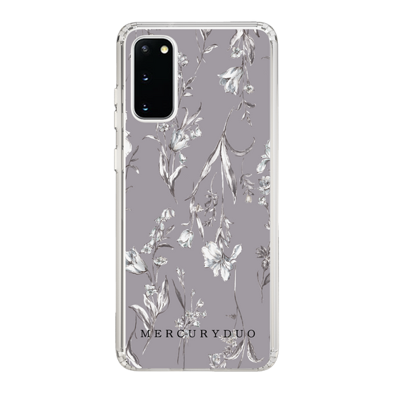 Slim Protection Case［ MERCURYDUO - BotanicalFlower - Grey ］
