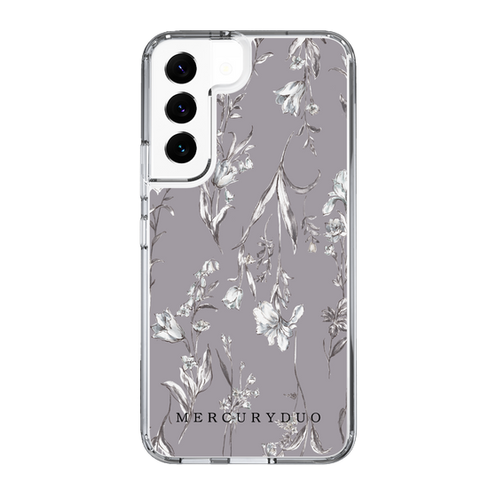 Slim Protection Case［ MERCURYDUO - BotanicalFlower - Grey ］