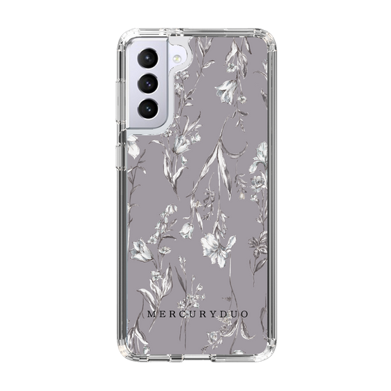 Slim Protection Case［ MERCURYDUO - BotanicalFlower - Grey ］