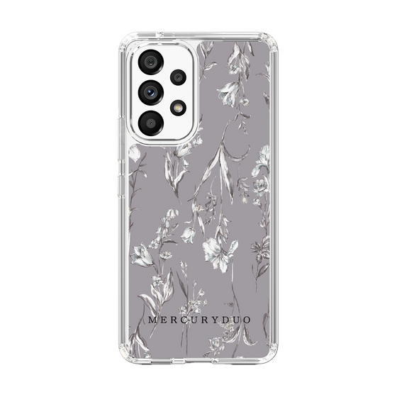 Slim Protection Case［ MERCURYDUO - BotanicalFlower - Grey ］