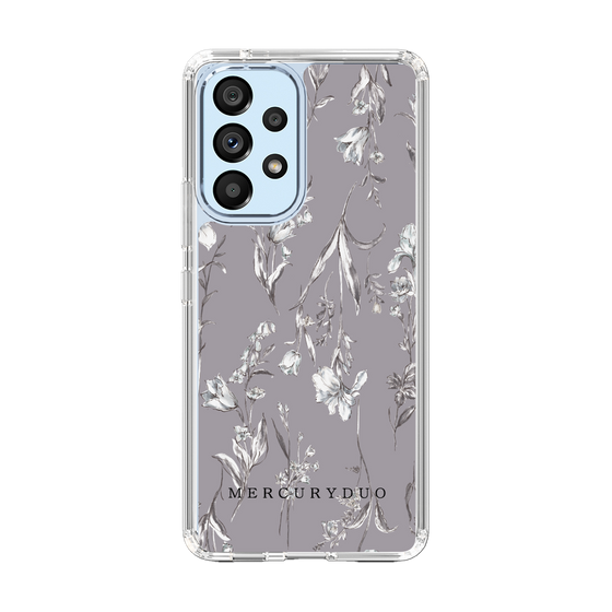 Slim Protection Case［ MERCURYDUO - BotanicalFlower - Grey ］