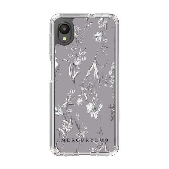 Slim Protection Case［ MERCURYDUO - BotanicalFlower - Grey ］