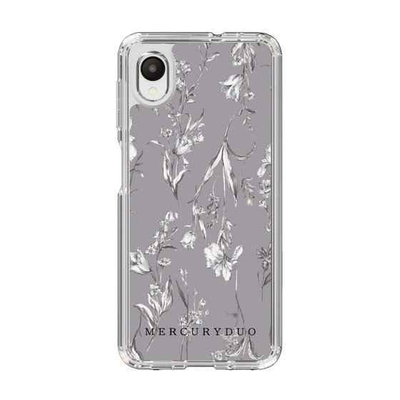Slim Protection Case［ MERCURYDUO - BotanicalFlower - Grey ］