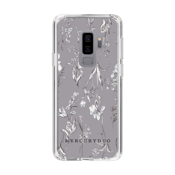 Slim Protection Case［ MERCURYDUO - BotanicalFlower - Grey ］