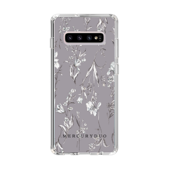 Slim Protection Case［ MERCURYDUO - BotanicalFlower - Grey ］