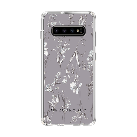 Slim Protection Case［ MERCURYDUO - BotanicalFlower - Grey ］