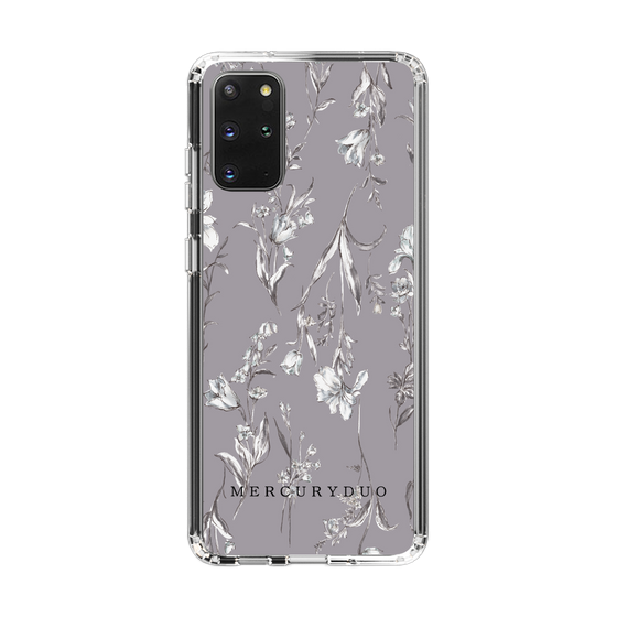 Slim Protection Case［ MERCURYDUO - BotanicalFlower - Grey ］