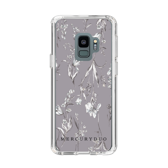 Slim Protection Case［ MERCURYDUO - BotanicalFlower - Grey ］