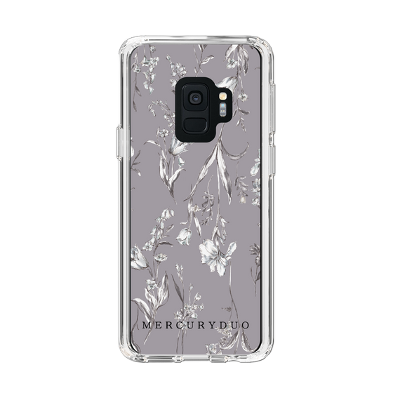 Slim Protection Case［ MERCURYDUO - BotanicalFlower - Grey ］
