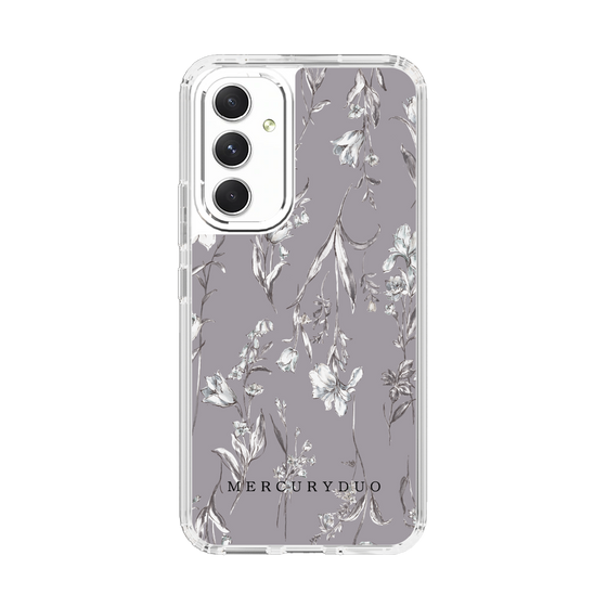 Slim Protection Case［ MERCURYDUO - BotanicalFlower - Grey ］
