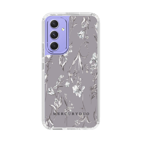 Slim Protection Case［ MERCURYDUO - BotanicalFlower - Grey ］