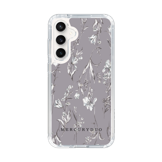 Slim Protection Case［ MERCURYDUO - BotanicalFlower - Grey ］