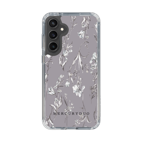 Slim Protection Case［ MERCURYDUO - BotanicalFlower - Grey ］