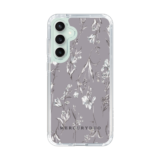 Slim Protection Case［ MERCURYDUO - BotanicalFlower - Grey ］