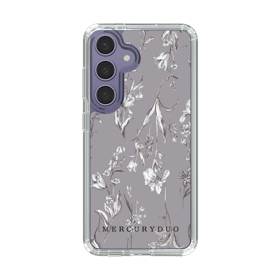 Slim Protection Case［ MERCURYDUO - BotanicalFlower - Grey ］