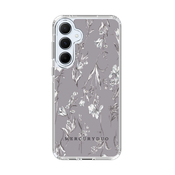 Slim Protection Case［ MERCURYDUO - BotanicalFlower - Grey ］