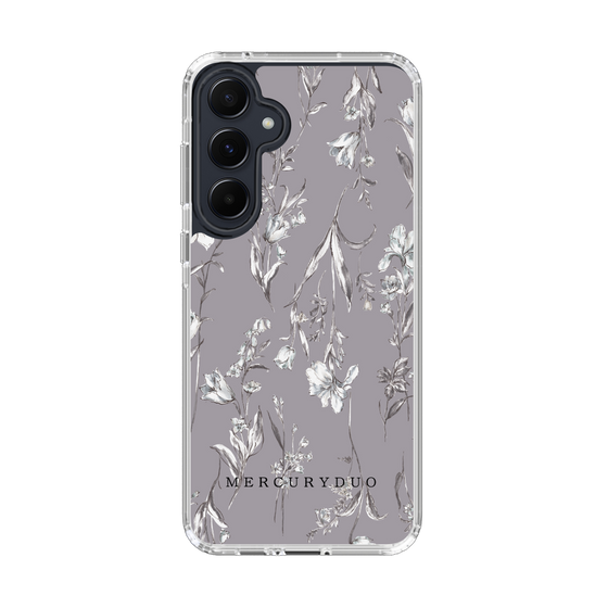 Slim Protection Case［ MERCURYDUO - BotanicalFlower - Grey ］