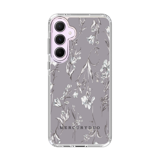 Slim Protection Case［ MERCURYDUO - BotanicalFlower - Grey ］