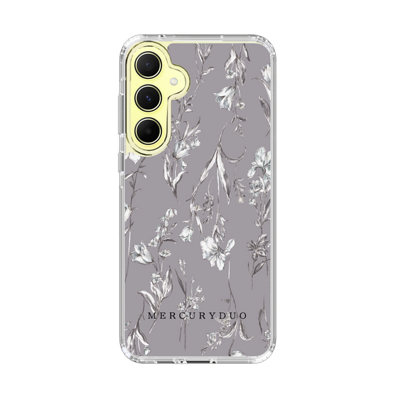 Slim Protection Case［ MERCURYDUO - BotanicalFlower - Grey ］