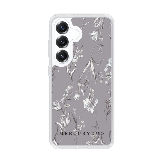Slim Protection Case［ MERCURYDUO - BotanicalFlower - Grey ］