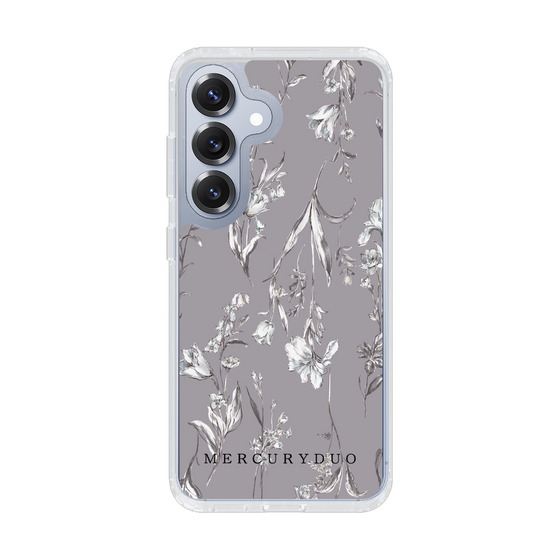 Slim Protection Case［ MERCURYDUO - BotanicalFlower - Grey ］