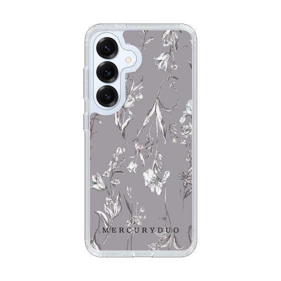 Slim Protection Case［ MERCURYDUO - BotanicalFlower - Grey ］