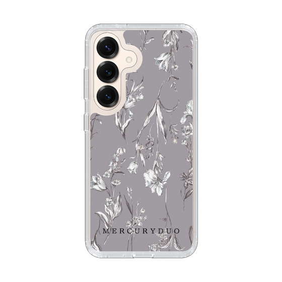 Slim Protection Case［ MERCURYDUO - BotanicalFlower - Grey ］