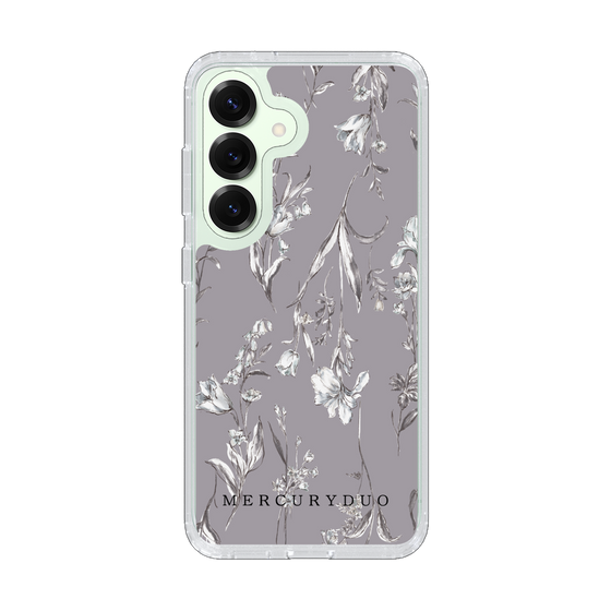 Slim Protection Case［ MERCURYDUO - BotanicalFlower - Grey ］