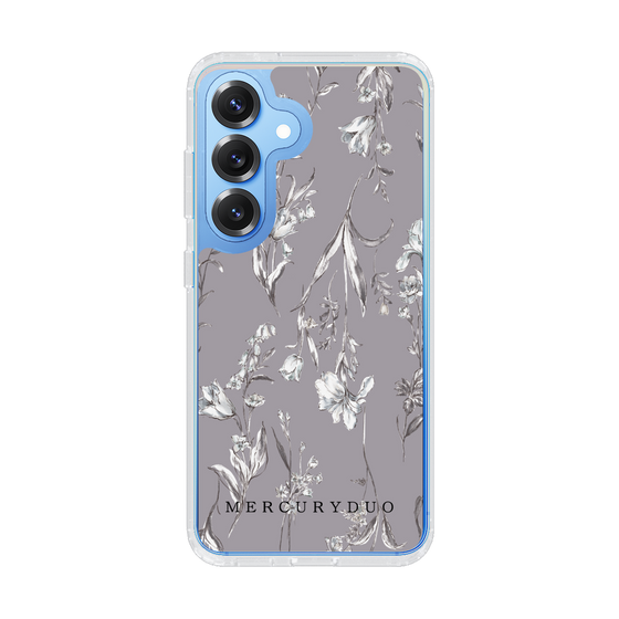 Slim Protection Case［ MERCURYDUO - BotanicalFlower - Grey ］