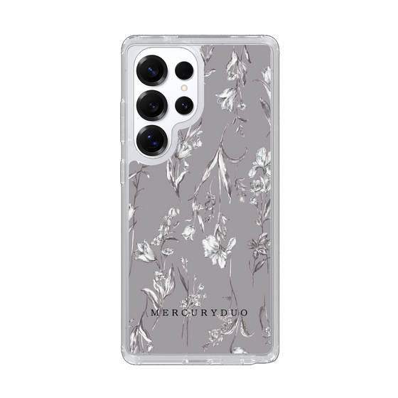 Slim Protection Case［ MERCURYDUO - BotanicalFlower - Grey ］
