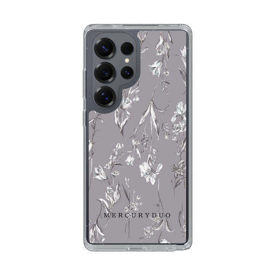 Slim Protection Case［ MERCURYDUO - BotanicalFlower - Grey ］