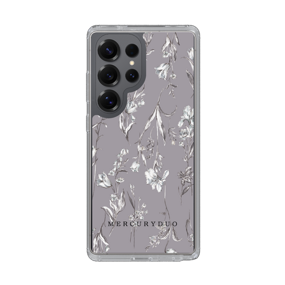 Slim Protection Case［ MERCURYDUO - BotanicalFlower - Grey ］
