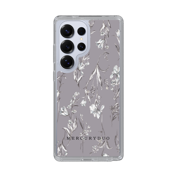 Slim Protection Case［ MERCURYDUO - BotanicalFlower - Grey ］
