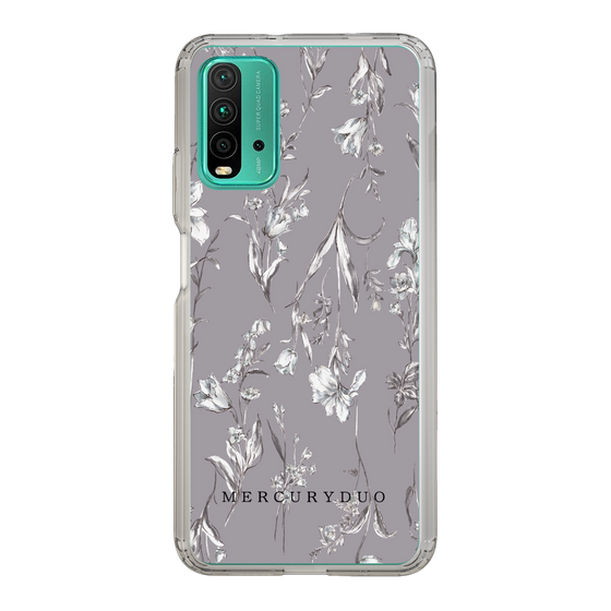 Slim Protection Case［ MERCURYDUO - BotanicalFlower - Grey ］
