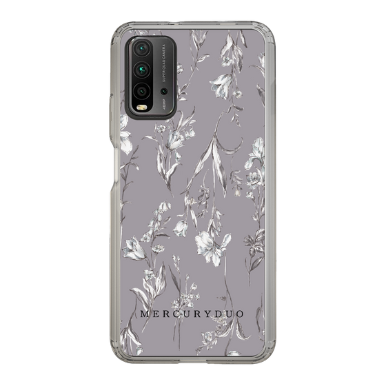 Slim Protection Case［ MERCURYDUO - BotanicalFlower - Grey ］