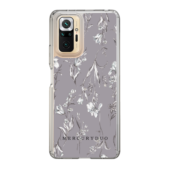 Slim Protection Case［ MERCURYDUO - BotanicalFlower - Grey ］