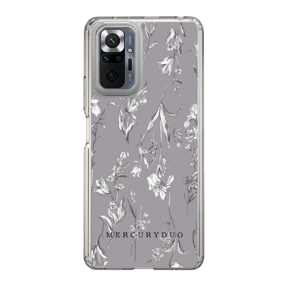 Slim Protection Case［ MERCURYDUO - BotanicalFlower - Grey ］