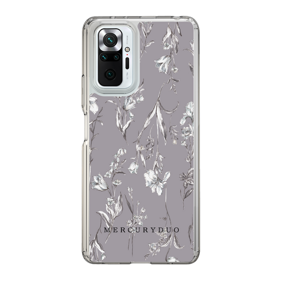 Slim Protection Case［ MERCURYDUO - BotanicalFlower - Grey ］