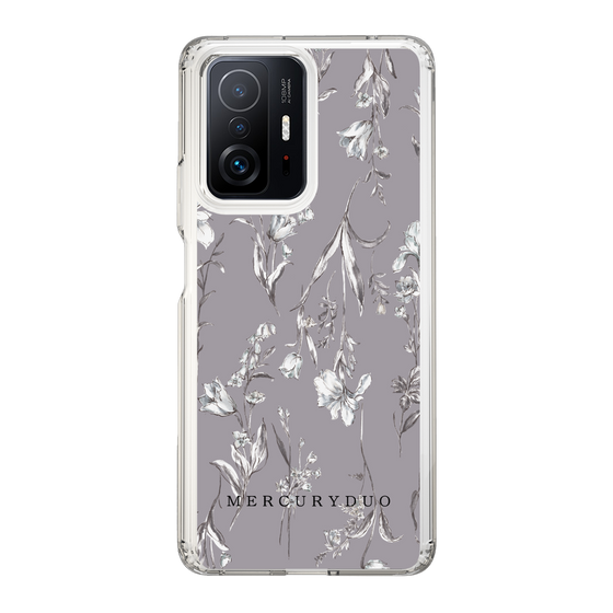 Slim Protection Case［ MERCURYDUO - BotanicalFlower - Grey ］