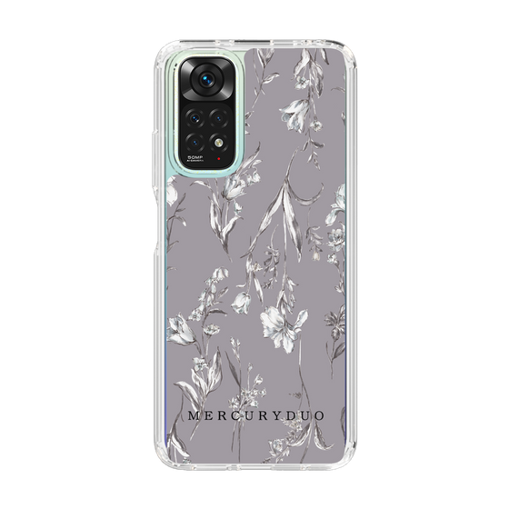 Slim Protection Case［ MERCURYDUO - BotanicalFlower - Grey ］