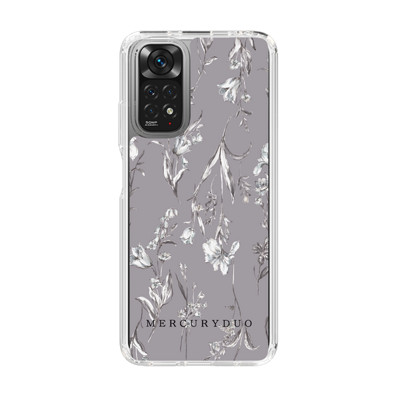 Slim Protection Case［ MERCURYDUO - BotanicalFlower - Grey ］