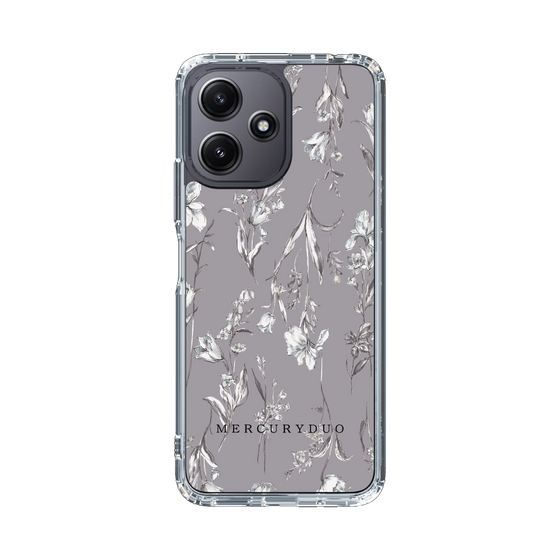 Slim Protection Case［ MERCURYDUO - BotanicalFlower - Grey ］