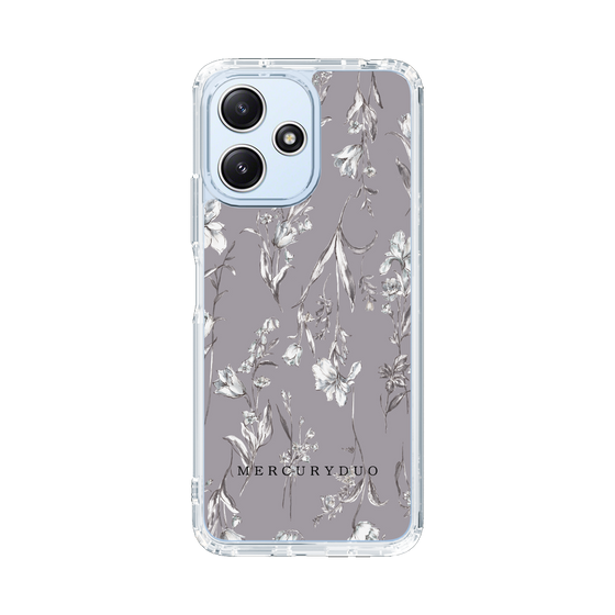 Slim Protection Case［ MERCURYDUO - BotanicalFlower - Grey ］