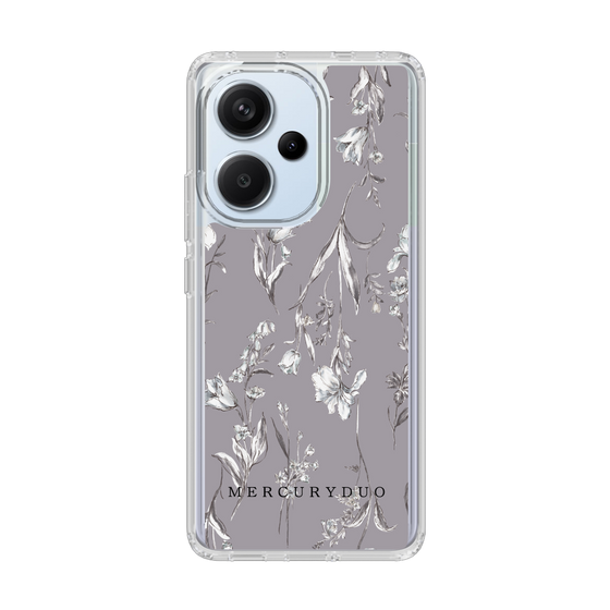 Slim Protection Case［ MERCURYDUO - BotanicalFlower - Grey ］